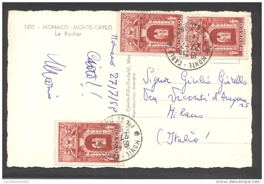 5136-MONACO-AFFRANCATA 3x5F.-1959 - Briefe U. Dokumente