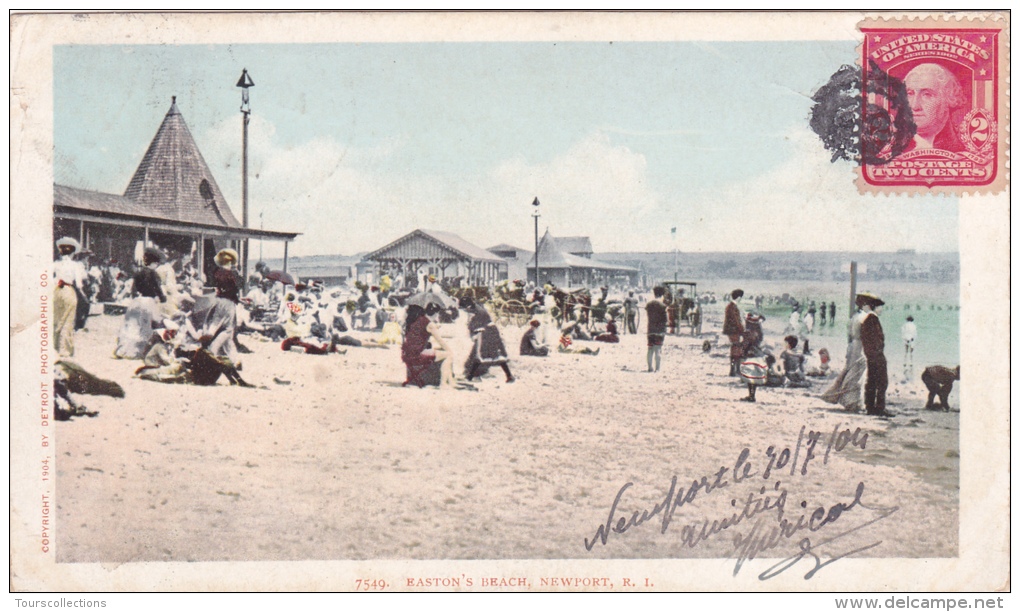 CPA USA @ RHODE ISLAND @ NEWPORT @ Easton's Beach In 1904 - Newport