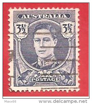 AUSTRALIA - USATO - 1942 - King George VI - 3½ D Penny - Michel AU 167 - Oblitérés