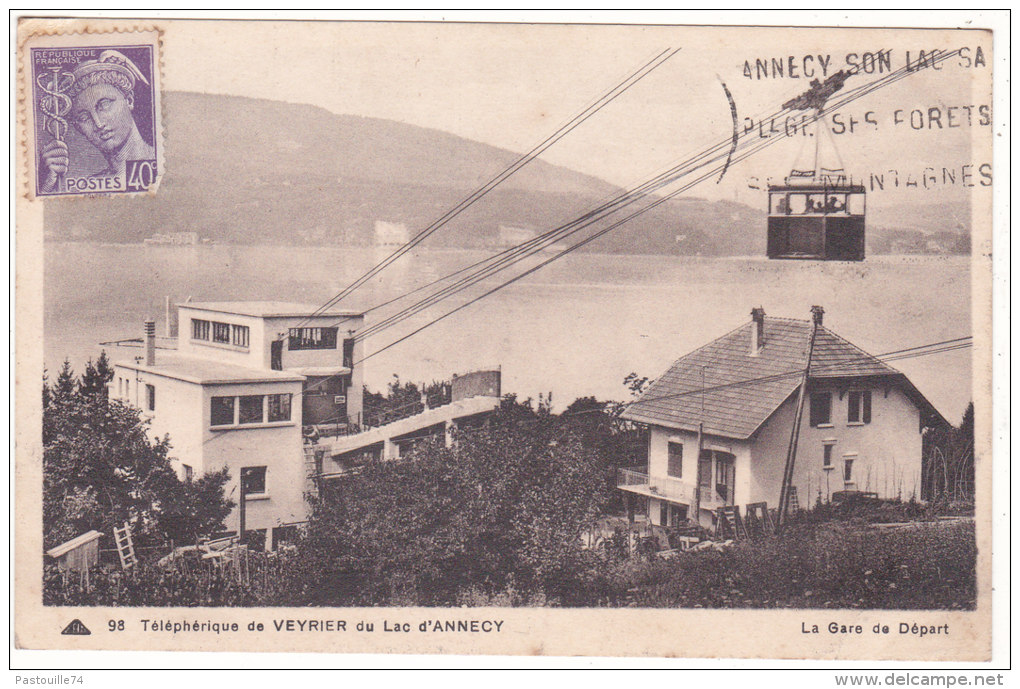 98  Téléphérique  De  VEYRIER  Du  Lac  D' ANNECY    -  La  Gare  De  Départ - Veyrier