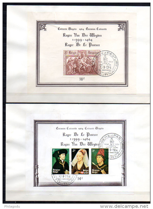 Collection De Blocs Feuillets Oblitérés, Entre BF 7 Et BF 37, Cote 219 €, - 1924-1960