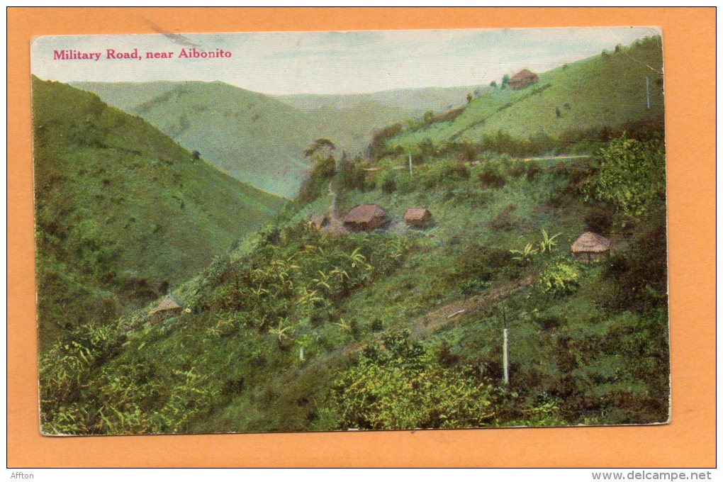 Military Road Near Aibonito PR 1910 Postcard - Puerto Rico