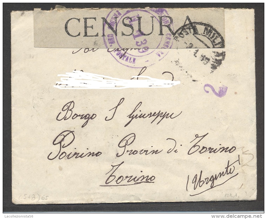 5154-LETTERA AFFRANCATA 2x10C. LEONI SOPR. "Venezia Giulia"-P.M. 139-2-01-1919 - Vénétie Julienne