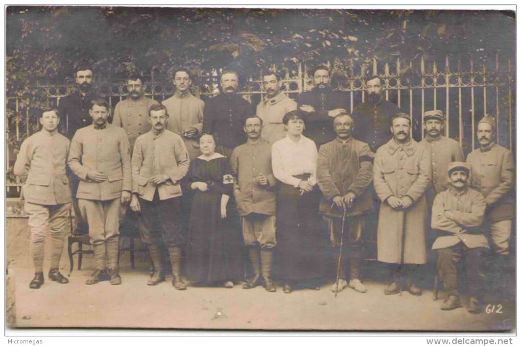 Militaria - Photo De Groupe - Lamalou-les Bains 1916 - Carte-photo - Autres & Non Classés