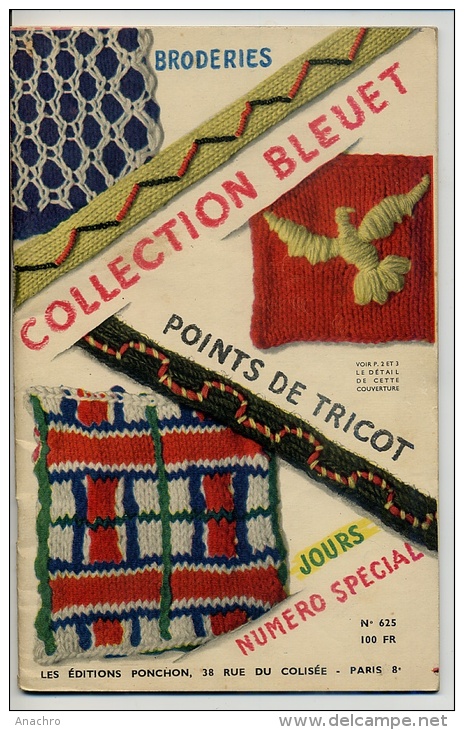 Collection BLEUET 1949 / 32 Pages ALBUM De  POINTS BRODERIES MOTIFS Enfants FLEURS Ecossais Ameublement - Schnittmuster