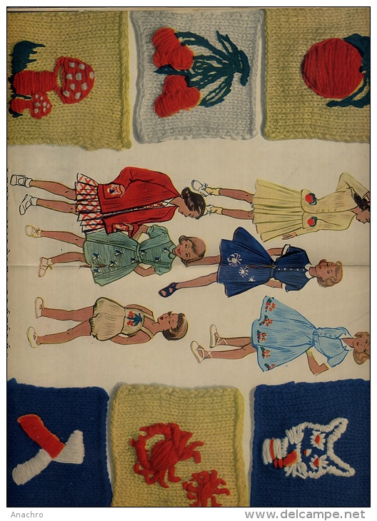 Collection BLEUET 1949 / 32 Pages ALBUM De  POINTS BRODERIES MOTIFS Enfants FLEURS Ecossais Ameublement - Patrons