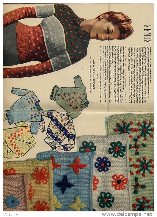 Collection BLEUET 1949 / 32 Pages ALBUM De  POINTS BRODERIES MOTIFS Enfants FLEURS Ecossais Ameublement - Schnittmuster