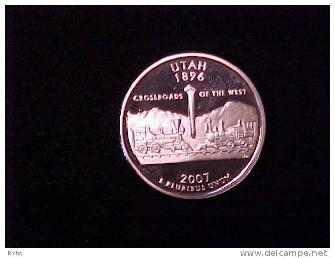 2007-S Proof  Utah State Quarter - 1999-2009: State Quarters