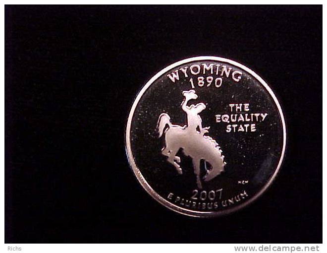 2007-S Proof  Wyoming State Quarter - 1999-2009: State Quarters