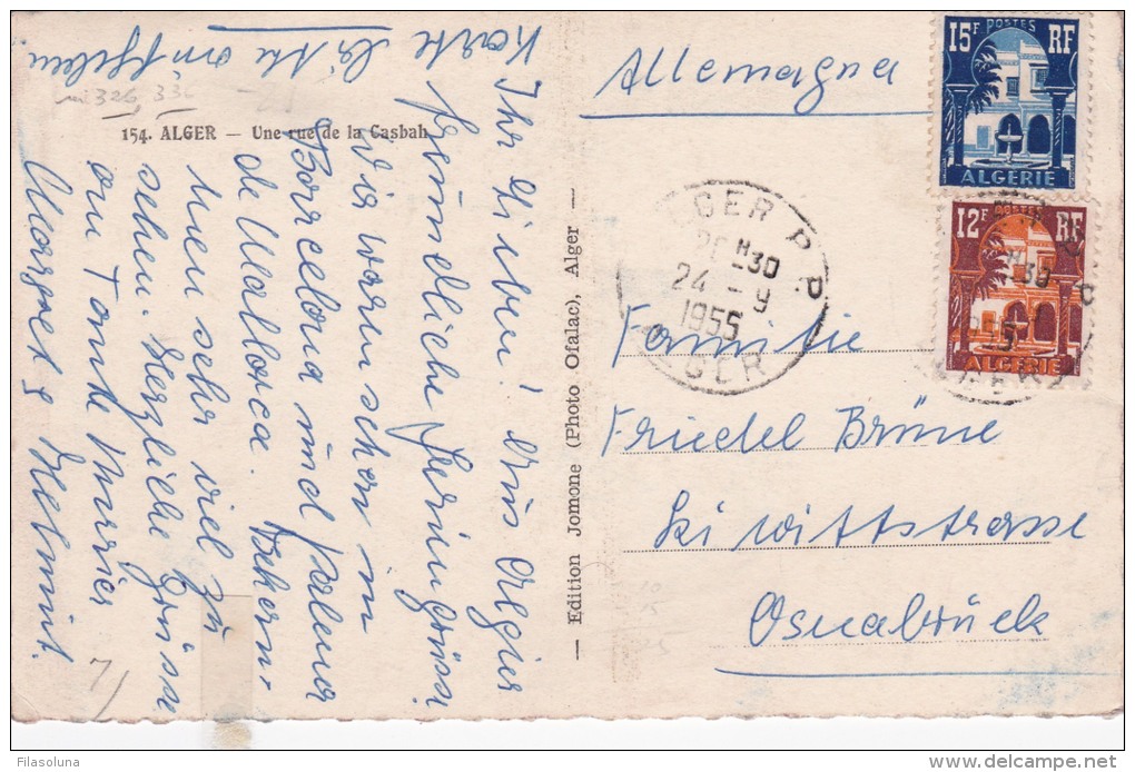 00372 Postal De Tanger A Alemania 1955 - Cartas & Documentos