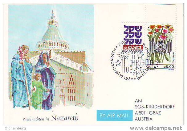 1103m: Österreich 1982, Weihnachts- Nazareth- Beleg Der SOS- Kinderdörfer - Non Dentellati, Prove E Varietà