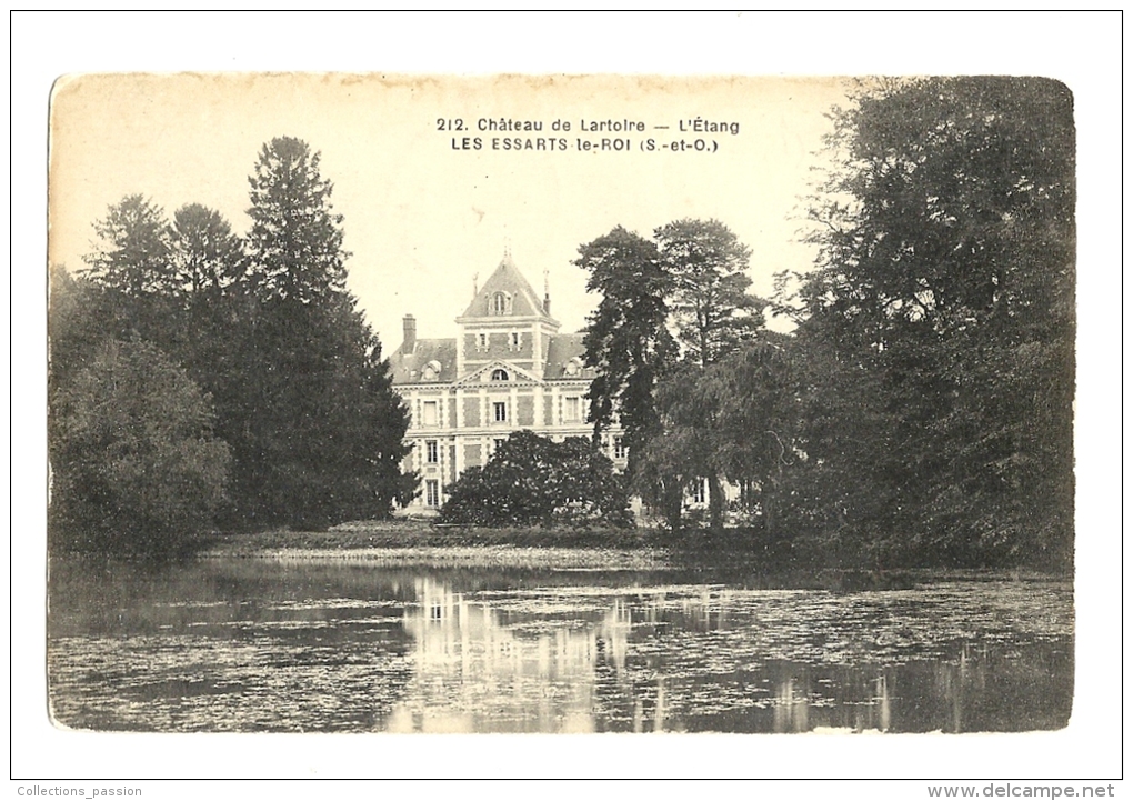 Cp, 78, Les Essarts, Château De Lartoire, L'Etang, écrite - Les Essarts Le Roi