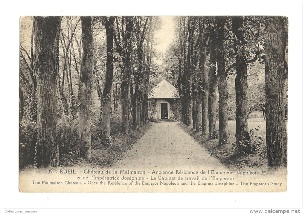 Cp, 92, Rueil, Château De La Malmaison, Ancienne Résidence De L'Empereur Napoléon 1r, écrite - Rueil Malmaison