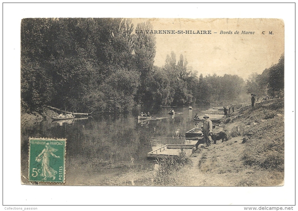 Cp, 94, La Varenne - St-Hilaire, Bords De Marne, écrite 1915 - Sonstige & Ohne Zuordnung