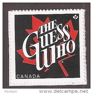 CANADA, 2013,  CANADIAN RECORDING ARTISTS: THE BAND:  THE GUESS WHO,  MNH - Timbres Seuls