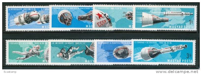 HUNGARY - 1966. Twin Space Flights Cpl.Set MNH! - Unused Stamps