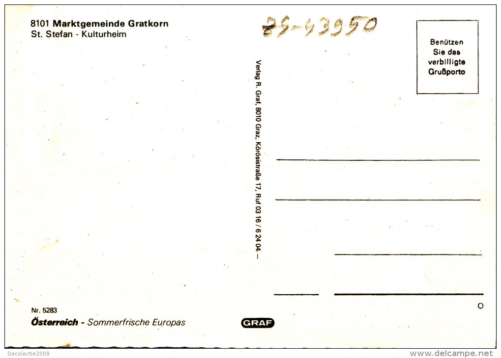 ZS43950  Marktgemeinde Gratkorn St Stefan    2 Scans - Gratkorn