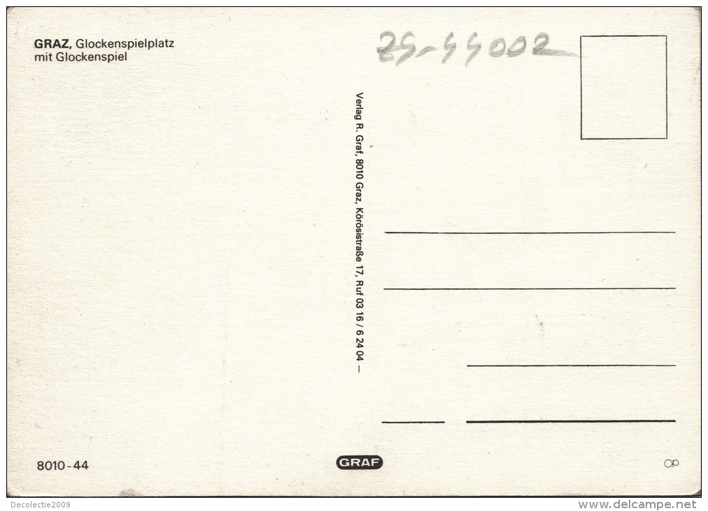 ZS44002 Glockenspielplatz Mit Glockenspeil Graz     2 Scans - Graz