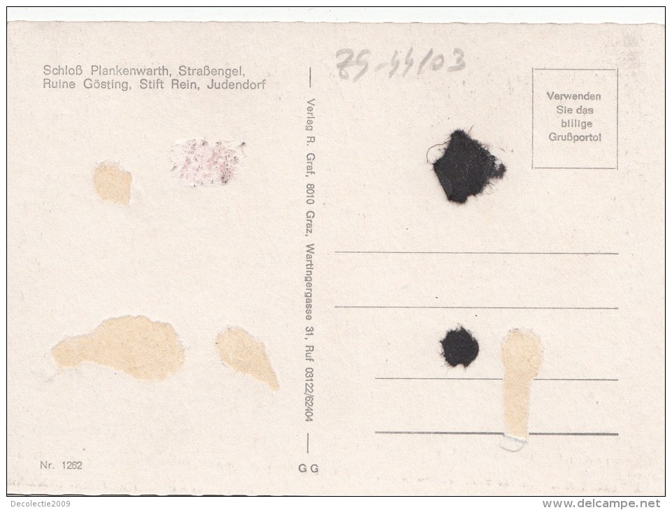 ZS44103 Schloss Plankenwarth Stift Rein Judendorf     2 Scans - Judendorf-Strassengel