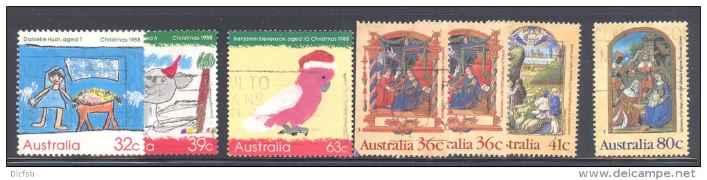 AUSTRALIA, 1988 Christmas + 89 Christmas Sets Fine Used - Gebruikt