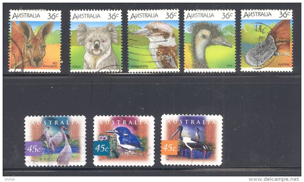 AUSTRALIA, 1986 Wildlife Set + 1997 Birds Fine Used - Gebruikt