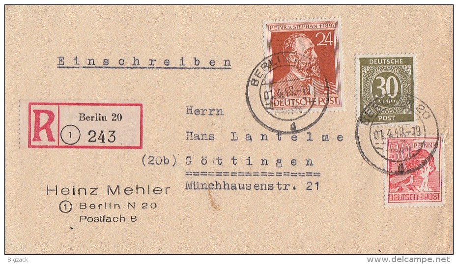 Gemeina. R-Brief Mif Minr.928,953,963 Berlin 1.4.48 - Sonstige & Ohne Zuordnung