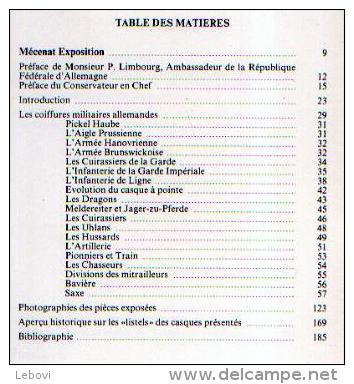 « Casques Et Coiffures Des Périodes Royale Et Impériale En Allemagne » - Catalogue D’exposition Trilingue -----> - Copricapi