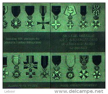 « Orders, Medals And Decorations Of Britain And €pe » HIERONYMUSSEN, P. - Autres & Non Classés