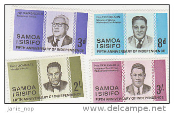 Samoa 1967 5th Anniversary Of Independence - Samoa (Staat)