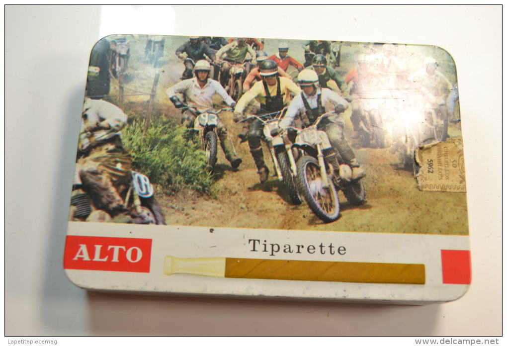 Ancienne Boite A Cigares Vide ALOT Tiparette Moto / Motards - Zigarrenetuis