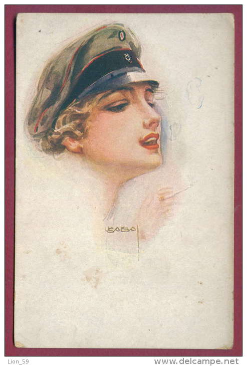 131332 /  Illustrator USABAL - Beautiful Woman With A Hat And A Cigarette - PFB 3796 / 4 - Usabal