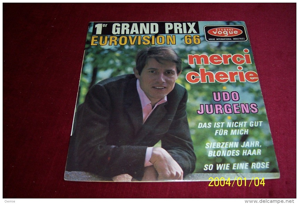 UDO  JURGENS  °  MERCI CHERIE  EUROVISION 1966 - Autres - Musique Allemande