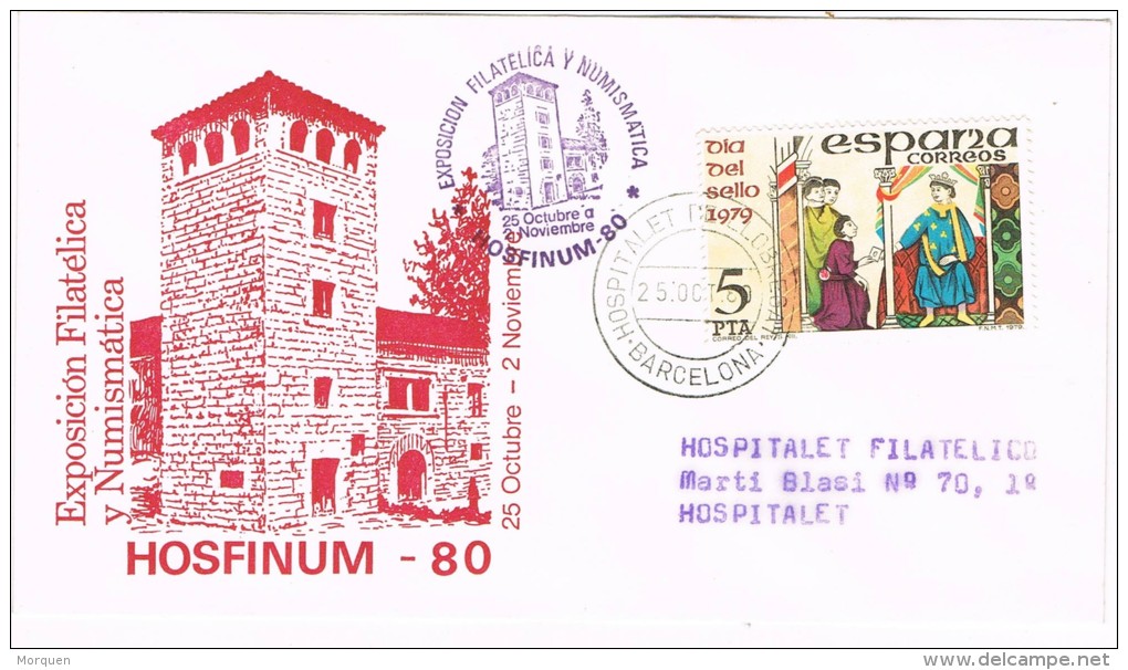 4007. Carta Hospitalet Llobregat (Barcelona) 1980. Hosfinum, Exposicion Filatelica - Cartas & Documentos