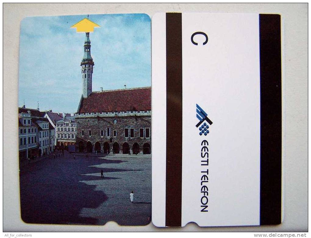 Phone Cards SQUARE Of TALLINN Carte "C" Tirage 7.500 Alcatel Magnetic  From Estonie Estland - Estland