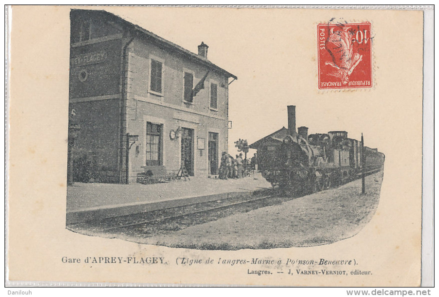 52 // APREY FLAGEY   Gare, Vue Intérieure, Gare De Langres à Poinsoin   Edit J Varney - Sonstige & Ohne Zuordnung