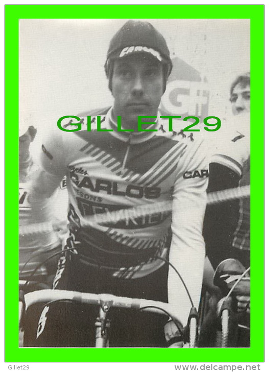 CYCLISME - RÉGIS CLÈRE AU DÉPART DE FOURMIES (59) 1986 - PHOTO, PIERRE LORRIAUX - - Cycling