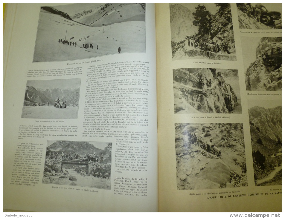 1931 Pubs autos; Embellissements de Cologne et de Dusseldorf ;Lac de Courlande; Col de Bourzil; Daskhin (Cachmir)