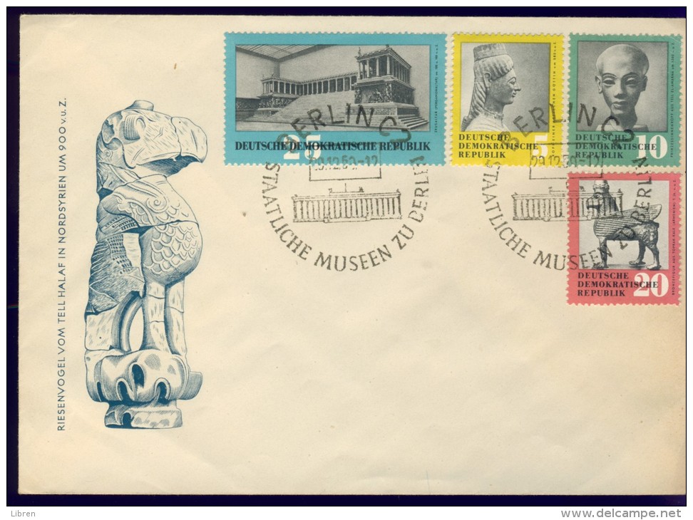 DV8-3 EAST GERMANY, DDR 1959 FDC MI 742-745 RETURNED ART TREASURES FROM THE SOWJET UNION. - Other & Unclassified