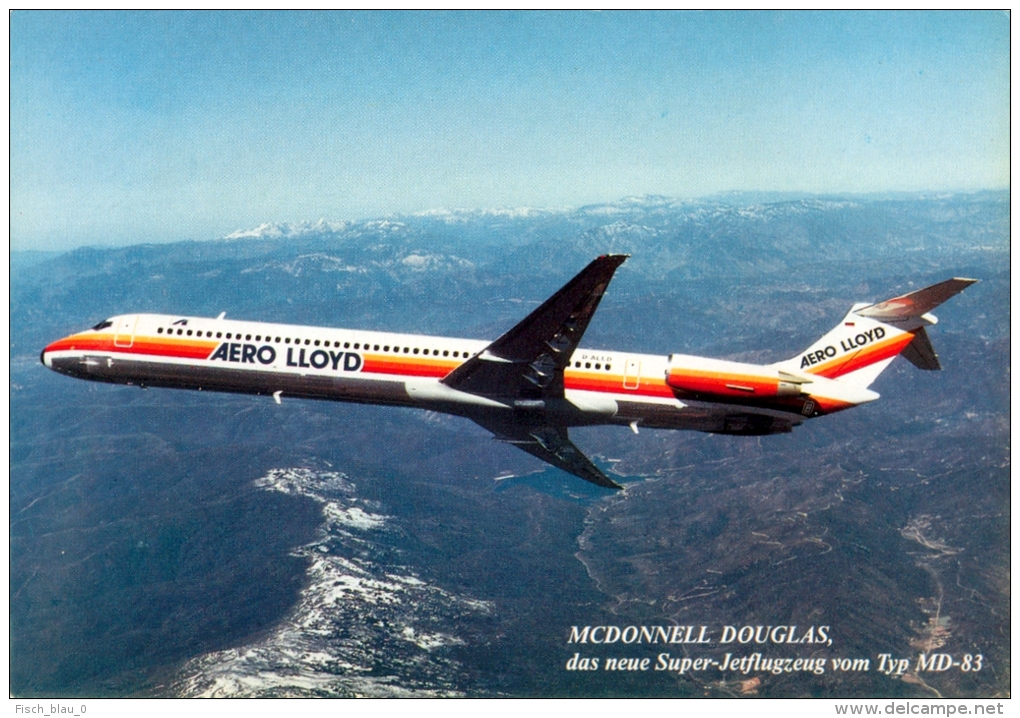 AK Flugzeug Aero Lloyd McDonnell Douglas Typ MD-83 Jet- Deutschland Airplane GERMANY Avion Aereo Aviation Flieger - 1946-....: Moderne