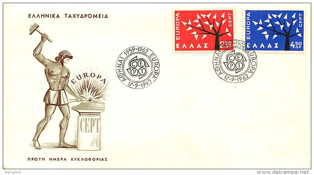 1962  Europa FDC Non Adressé - FDC