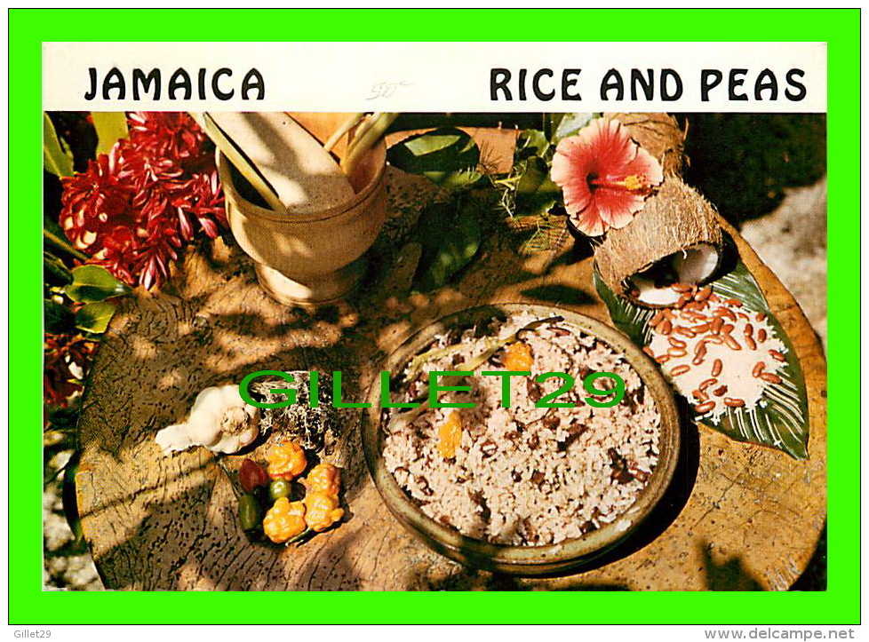 RECIPES - RECETTES - JAMAICA, RICE AND PEAS - - Recipes (cooking)