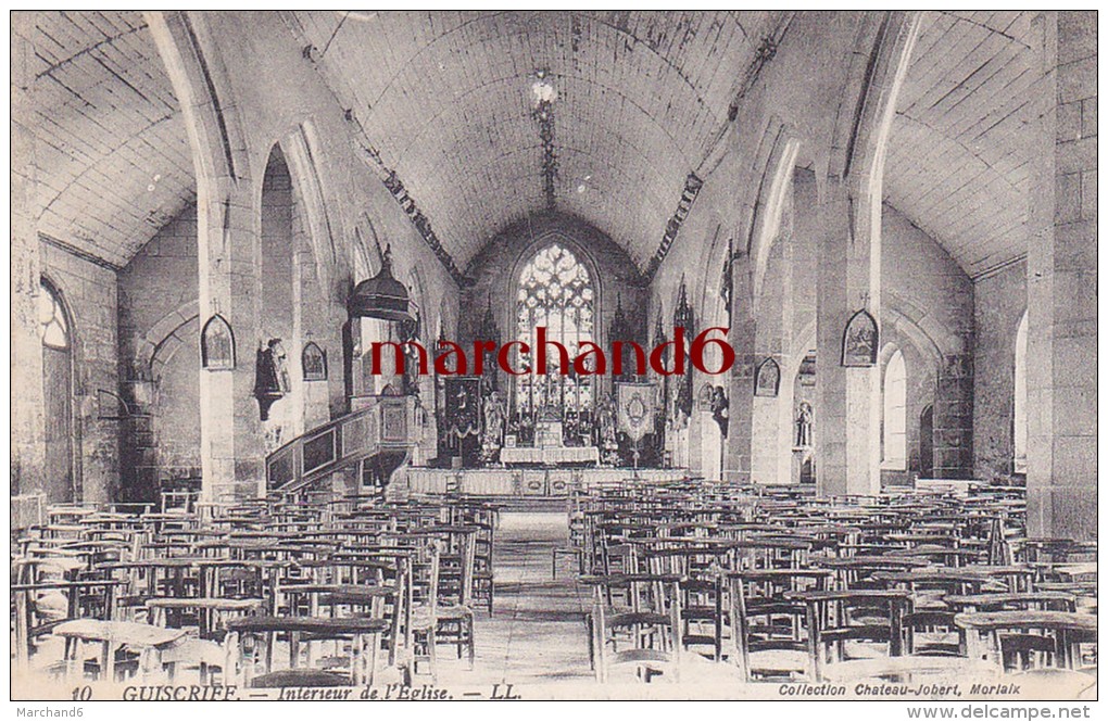 FINISTERE GUISCRIFF INTERIEUR DE L EGLISE Editeur LL Coll Chateau Jobert - Châteauneuf-du-Faou