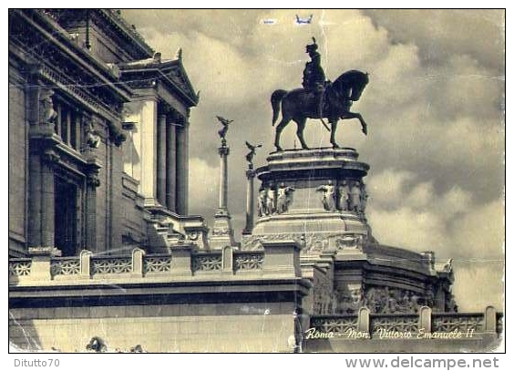 Roma - Monumento A Vittorio Emanuele II - Formato Grande Viaggiata Mancante Di Affrancatura - Altare Della Patria
