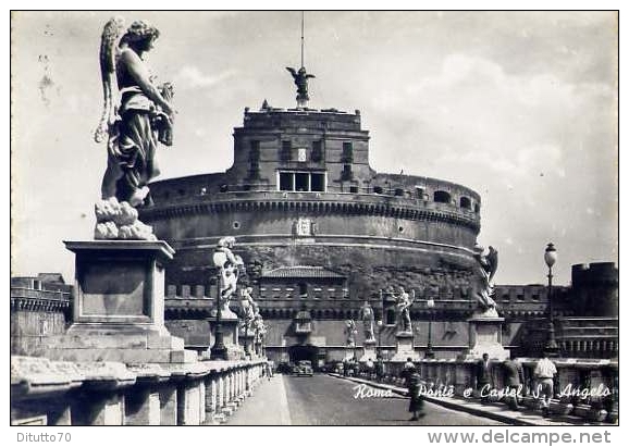 Roma - Ponte E Castello S.angelo - 387 - Formato Grande Viaggiata - Brücken