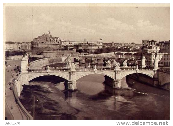 Roma - Ponte Sul Tevere E Castel S.angelo - 183 - Formato Grande Non Viaggiata - Bridges