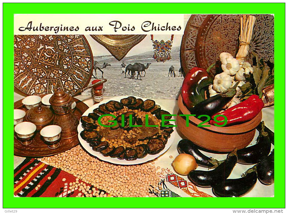 RECIPES - RECETTES - AUBERGINES AUX POIS CHICHES - - Recettes (cuisine)