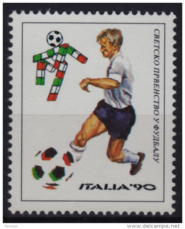 1990 Yugoslavia - FIFA Football World Cup ( Soccer ) - ITALY - LABEL / CINDERELLA / VIGNETTE - 1990 – Italien