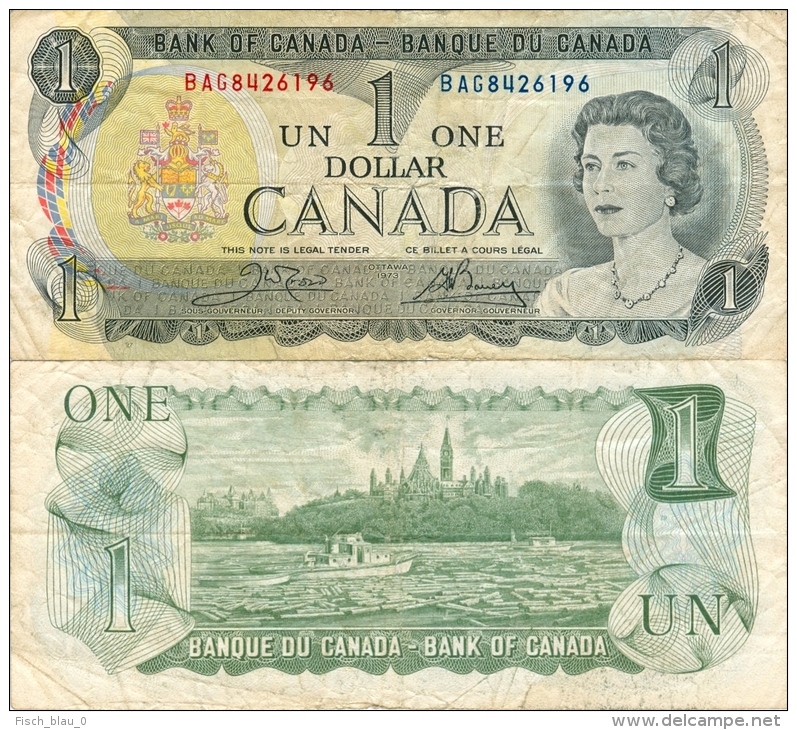 Banknote 1 Kanadischer Dollar $ Kanada Canada Dollars Geldschein Money Geld Note Canadian - Kanada