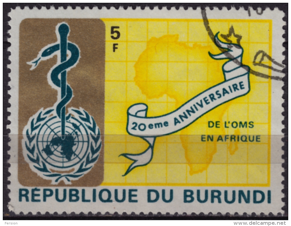 WHO - Africa MAP - Burundi - Used - OMS