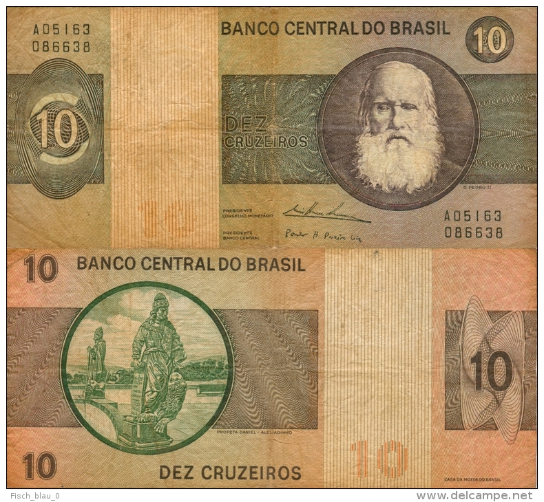 Banknote 10 Cruzeiro Brasilien Brasil Brazil Dez Curuzeiros Money Geldschein BRP Note Geld - Brasilien